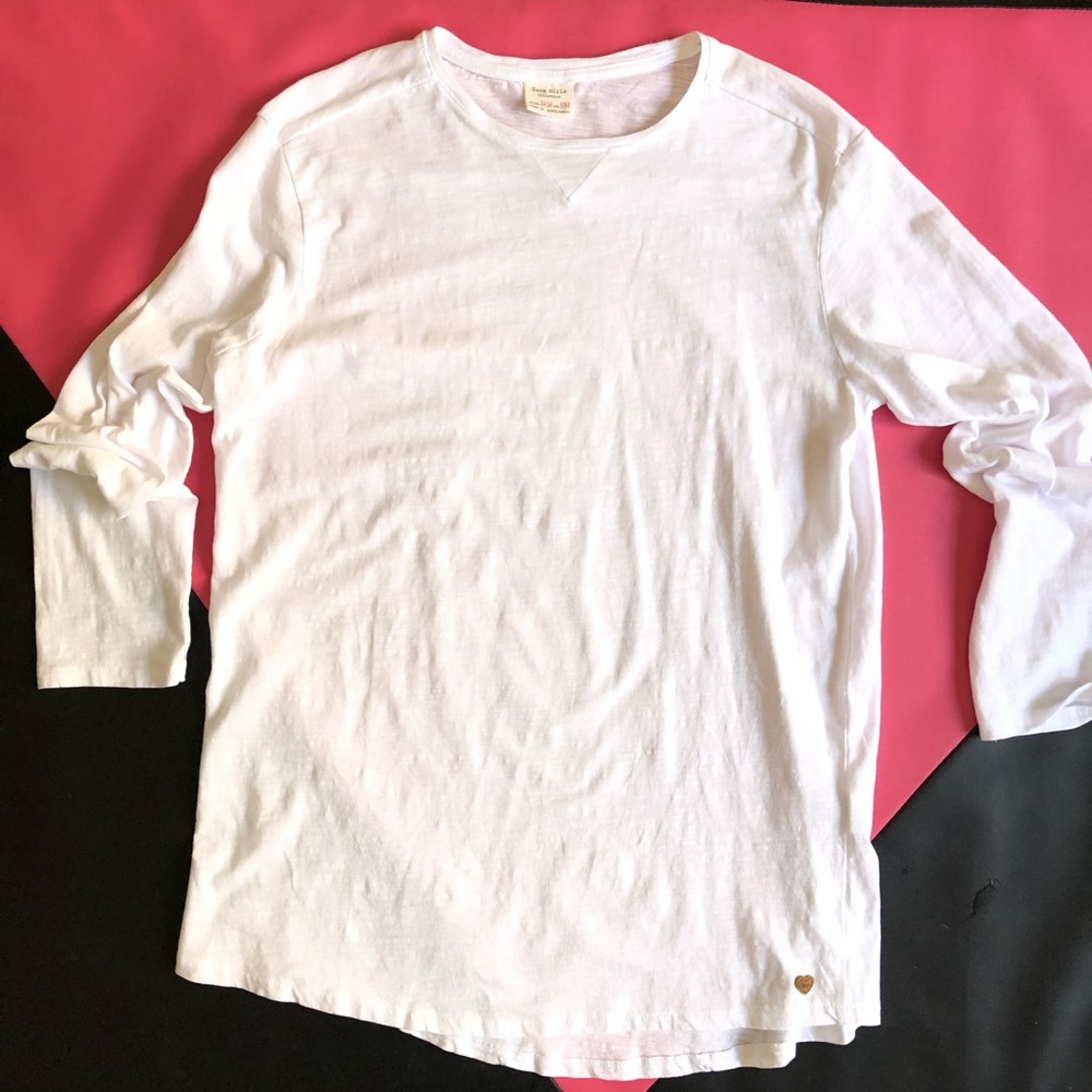 Zara girls white long sleeve tee sz 11/12
